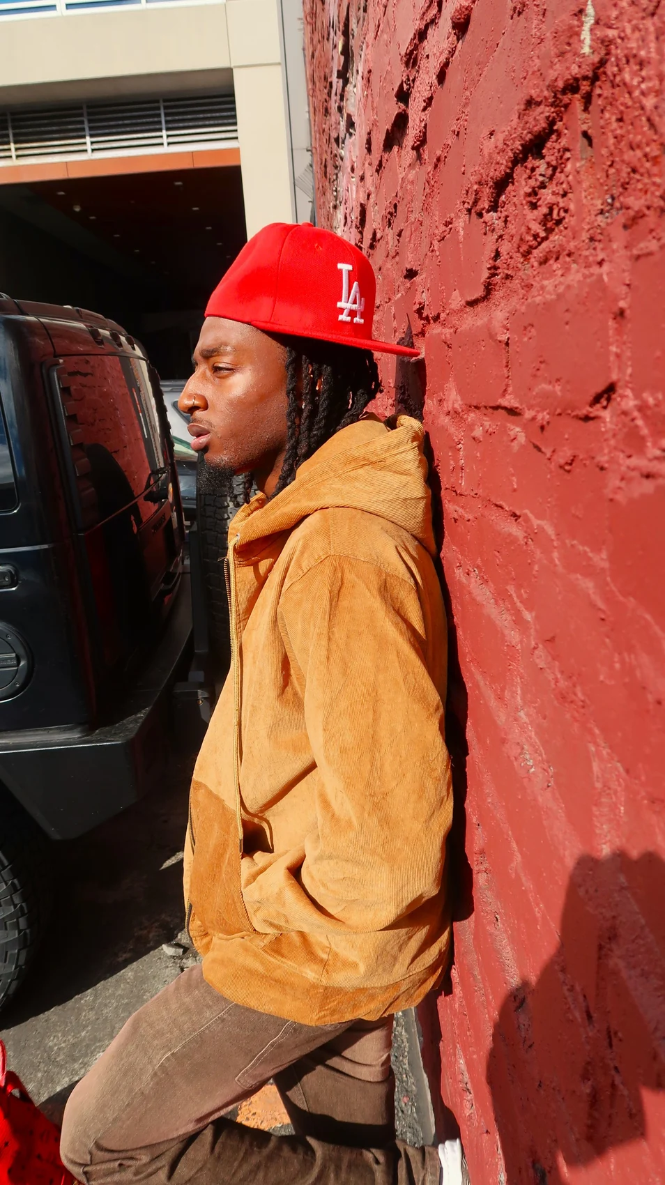 Red Wall 2 street editorial portrait